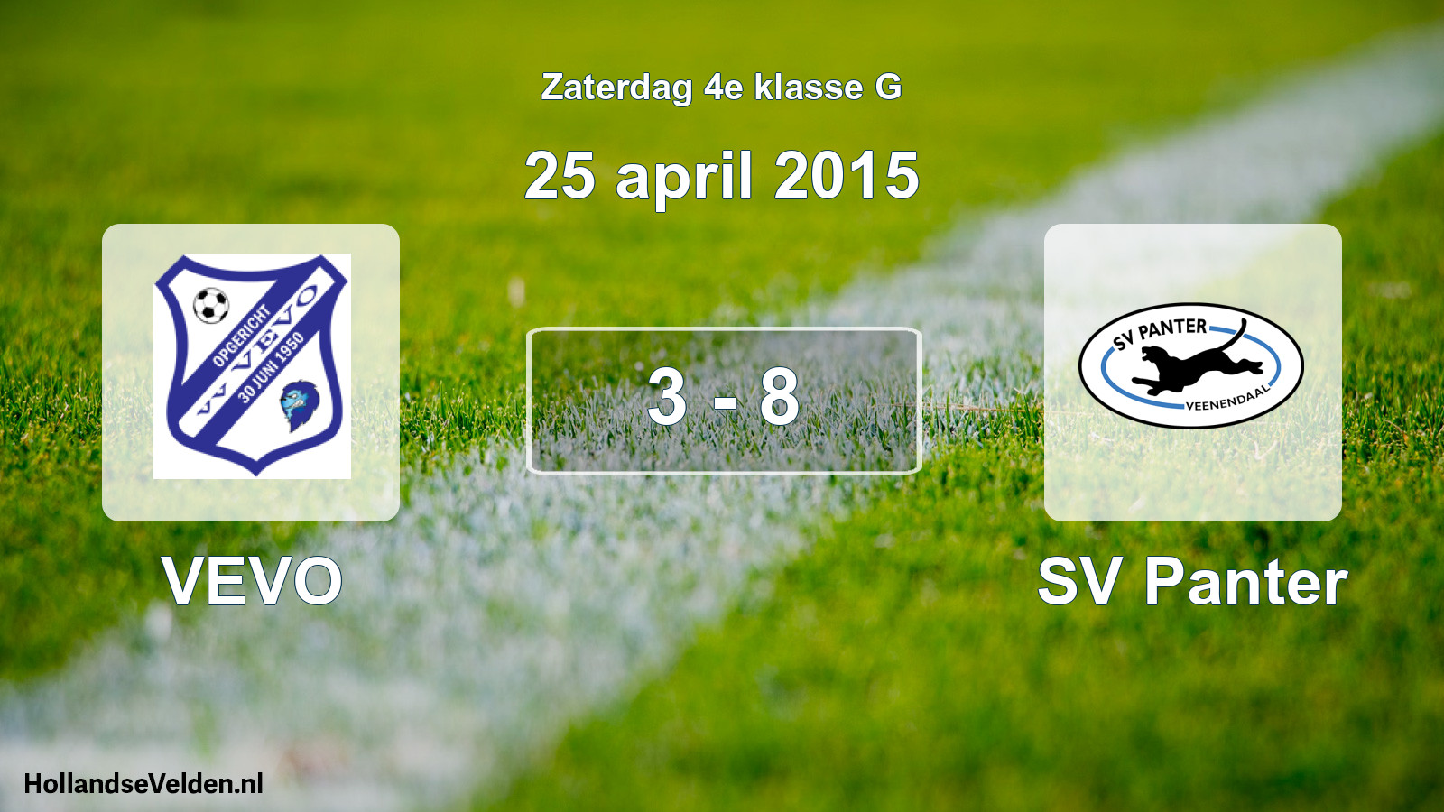 Total number of matches played: VEVO - SV Panter 3 - 8 (25 April 2015)