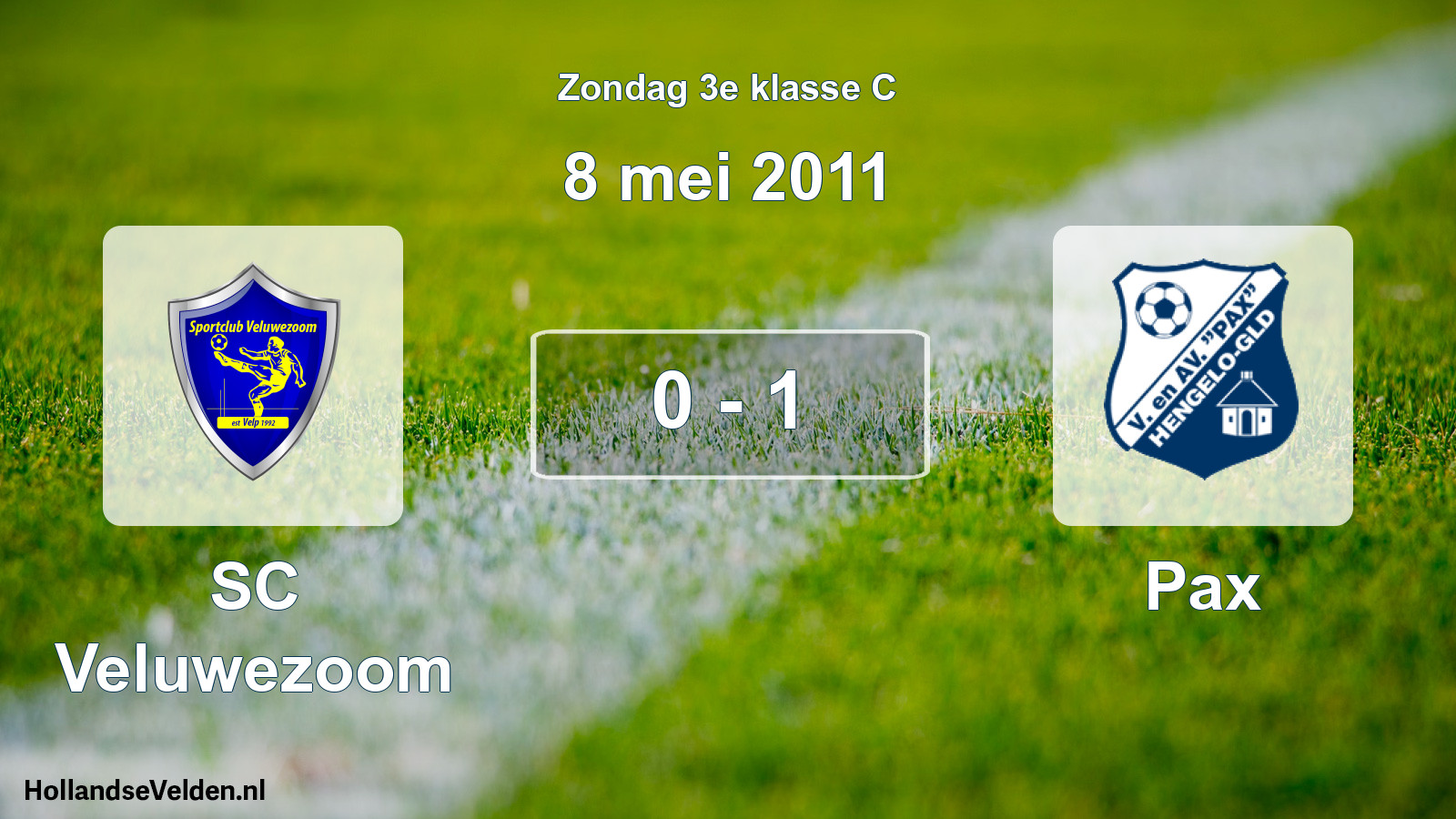 Total number of matches played: SC Veluwezoom - Pax 0 - 1 (8 May 2011)