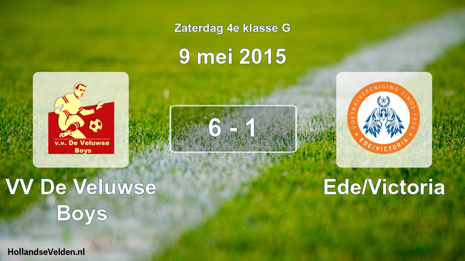 Total number of matches played: VV De Veluwse Boys - Ede/Victoria 6 - 1 (9 May 2015)