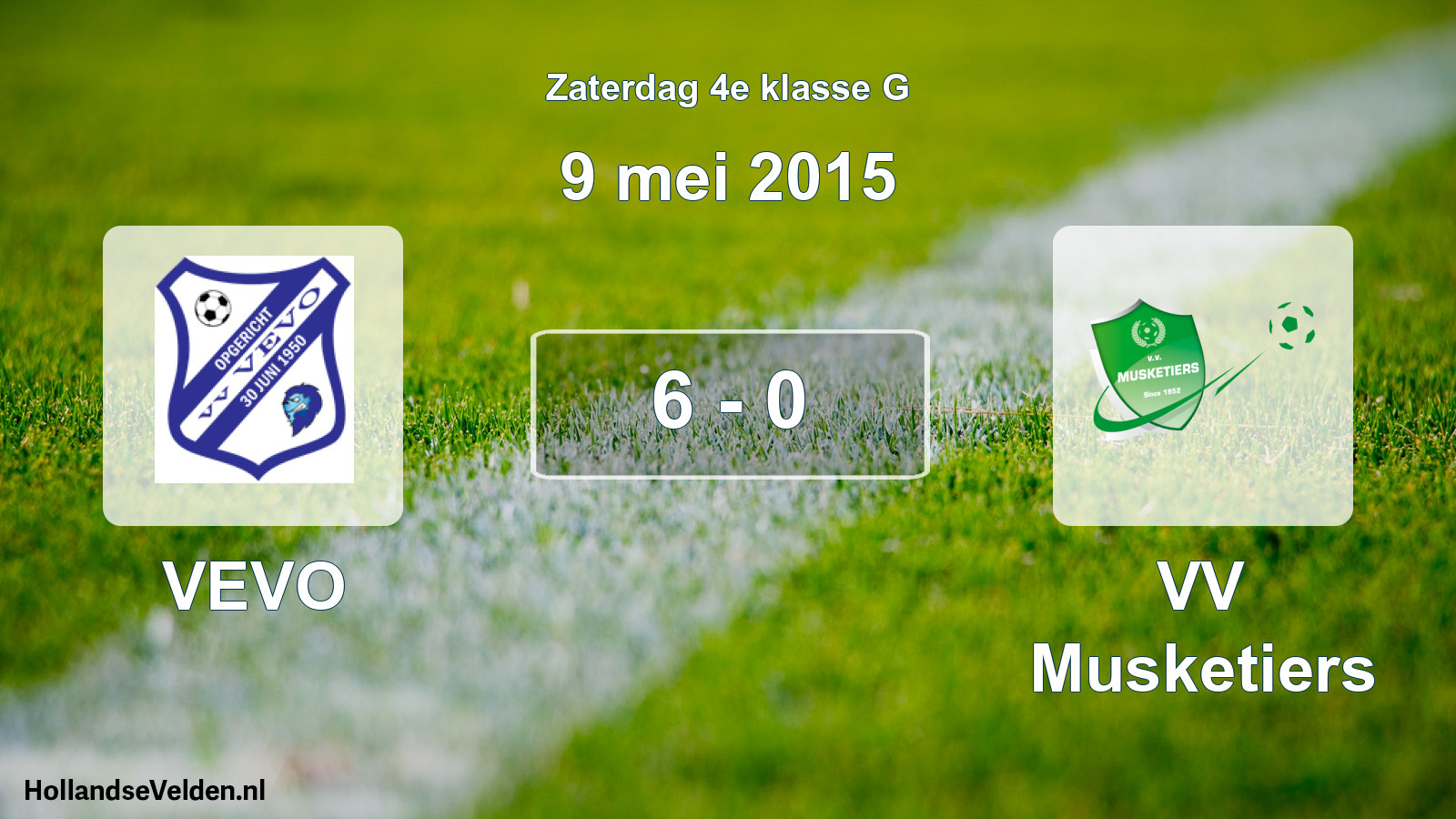 Total number of matches played: VEVO - VV Musketiers 6 - 0 (9 May 2015)