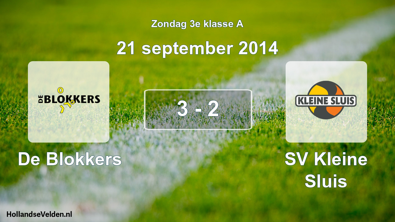 Total number of matches played: De Blokkers - SV Kleine Sluis 3 - 2 (21 September 2014)