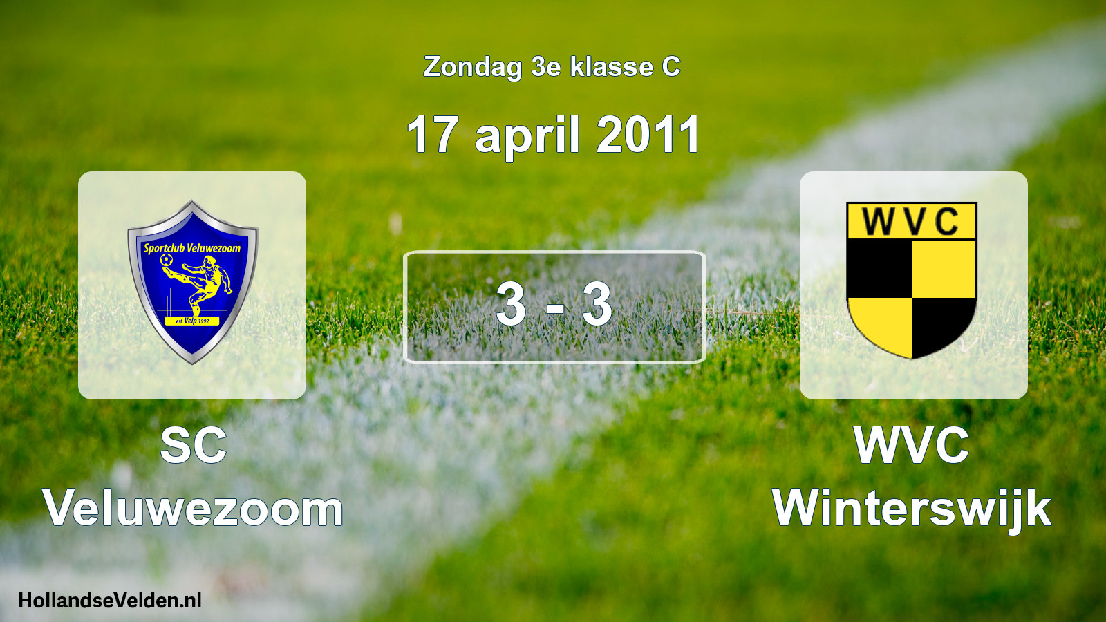Total number of matches played: SC Veluwezoom - WVC Winterswijk 3 - 3 (17 April 2011)