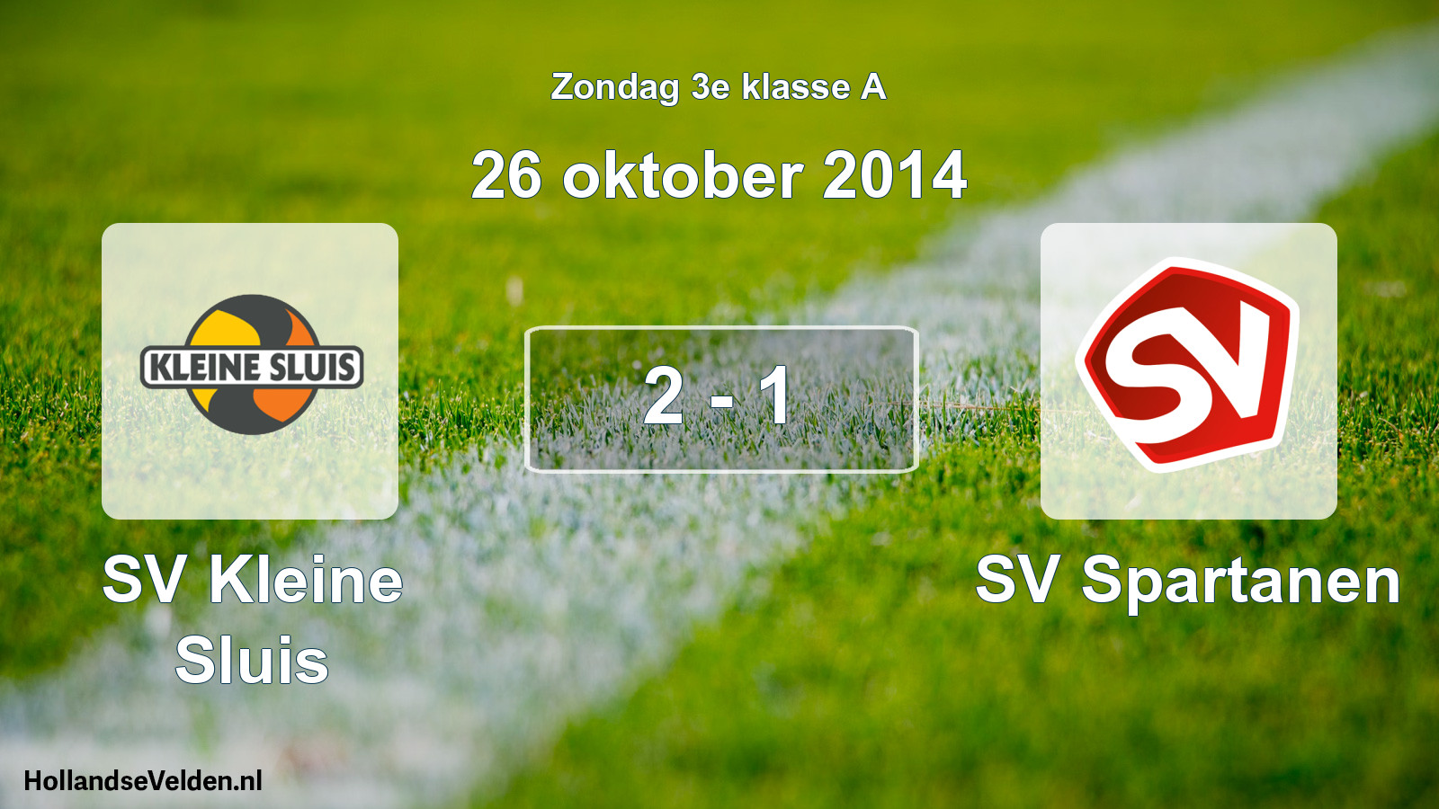 Total number of matches played: SV Kleine Sluis - SV Spartanen 2 - 1 (26 October 2014)