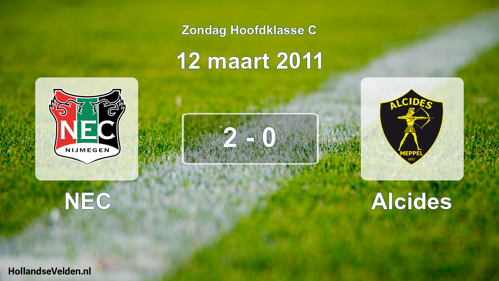 Total number of matches played: NEC - Alcides 2 - 0 (12 March 2011)