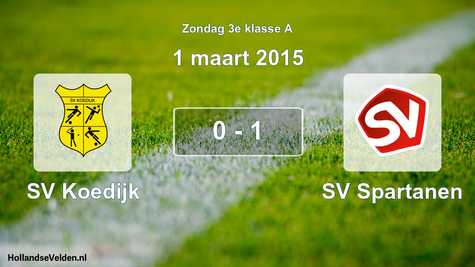 Total number of matches played: SV Koedijk - SV Spartanen 0 - 1 (1 March 2015)