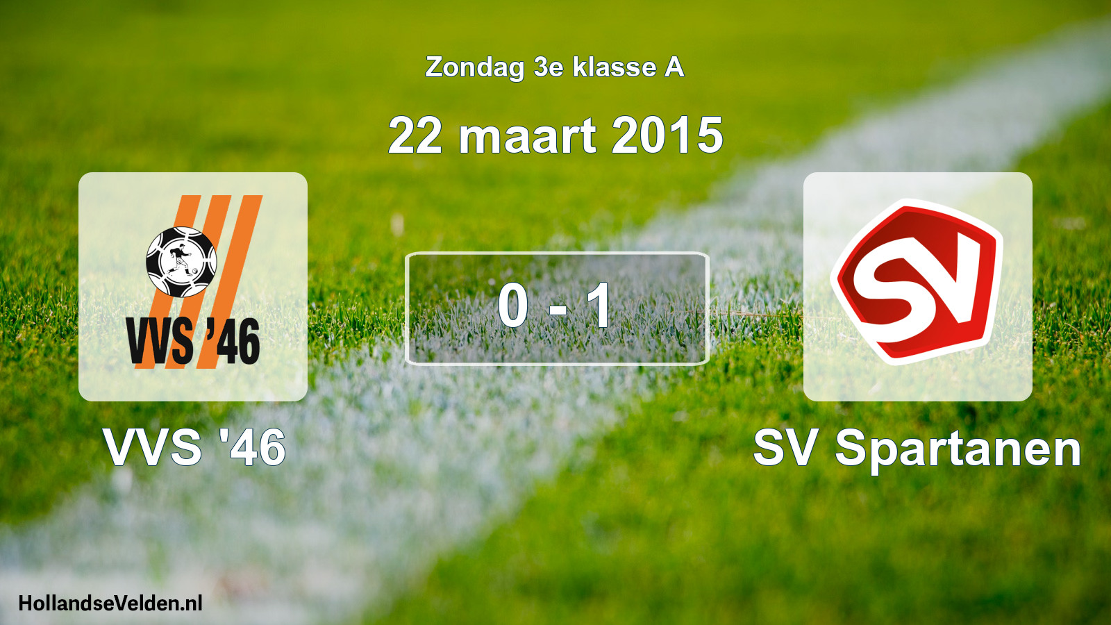 Total number of matches played: VVS '46 - SV Spartanen 0 - 1 (22 March 2015)