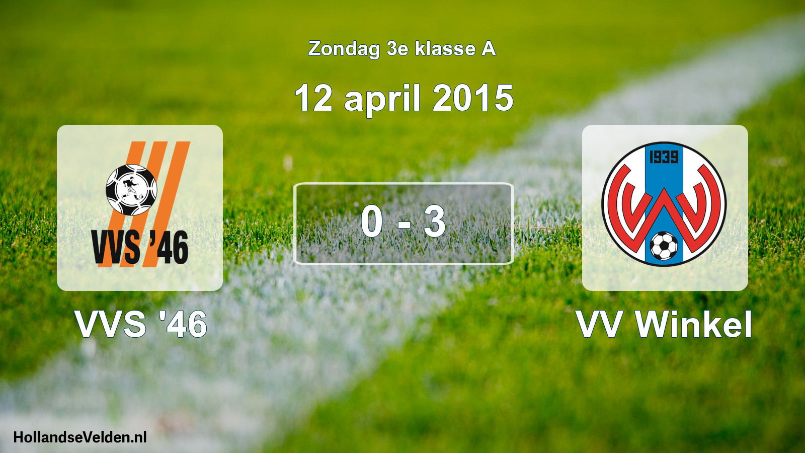 Total number of matches played: VVS '46 - VV Winkel 0 - 3 (12 April 2015)