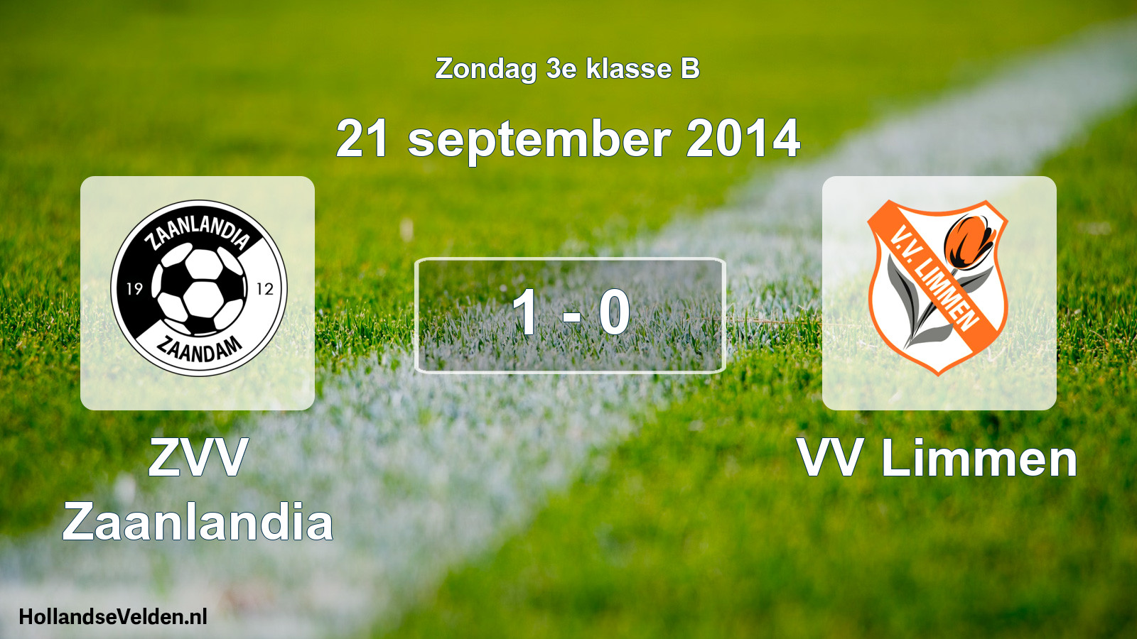 Total number of matches played: ZVV Zaanlandia - VV Limmen 1 - 0 (21 September 2014)