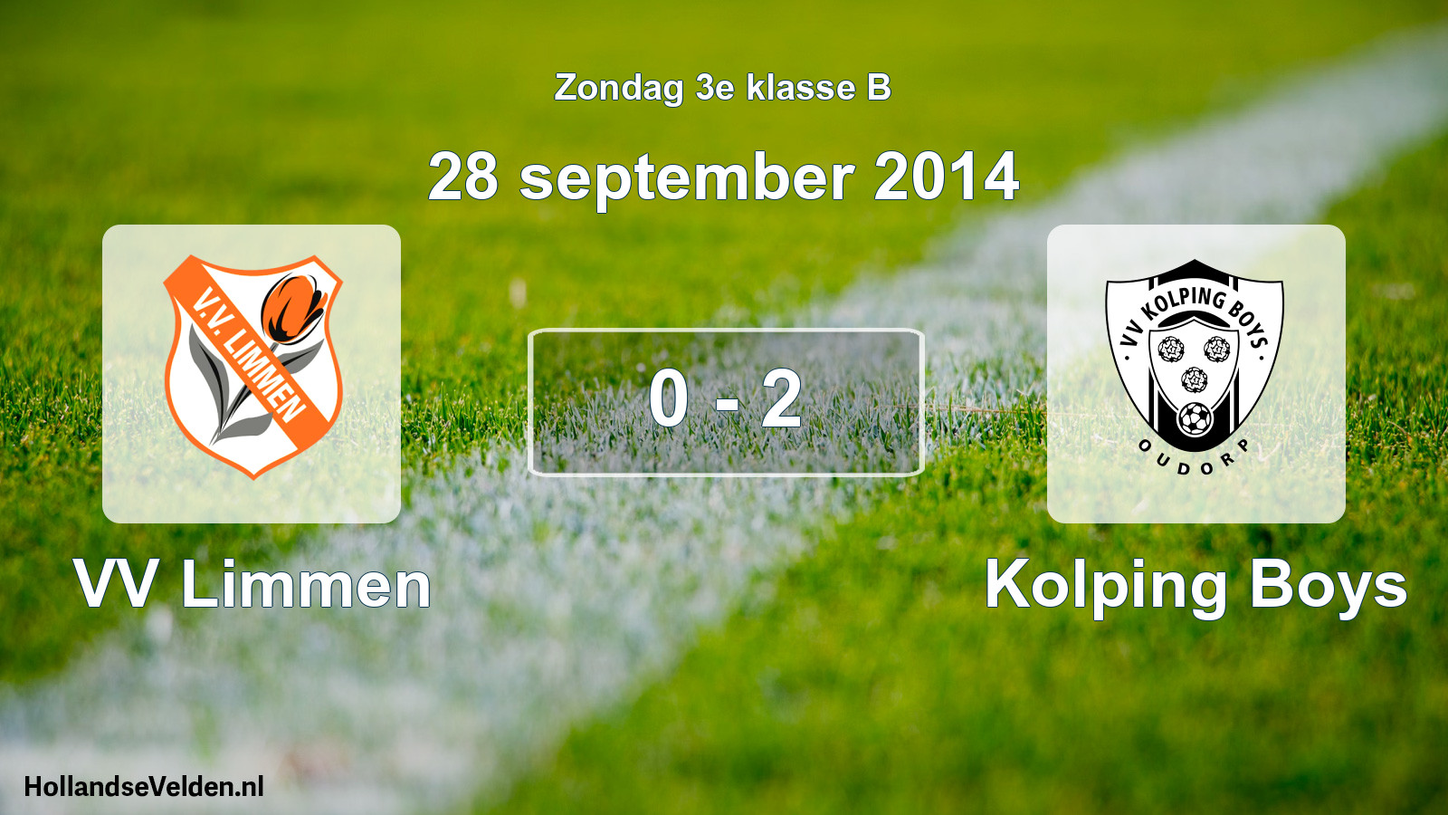 Total number of matches played: VV Limmen - Kolping Boys 0 - 2 (28 September 2014)