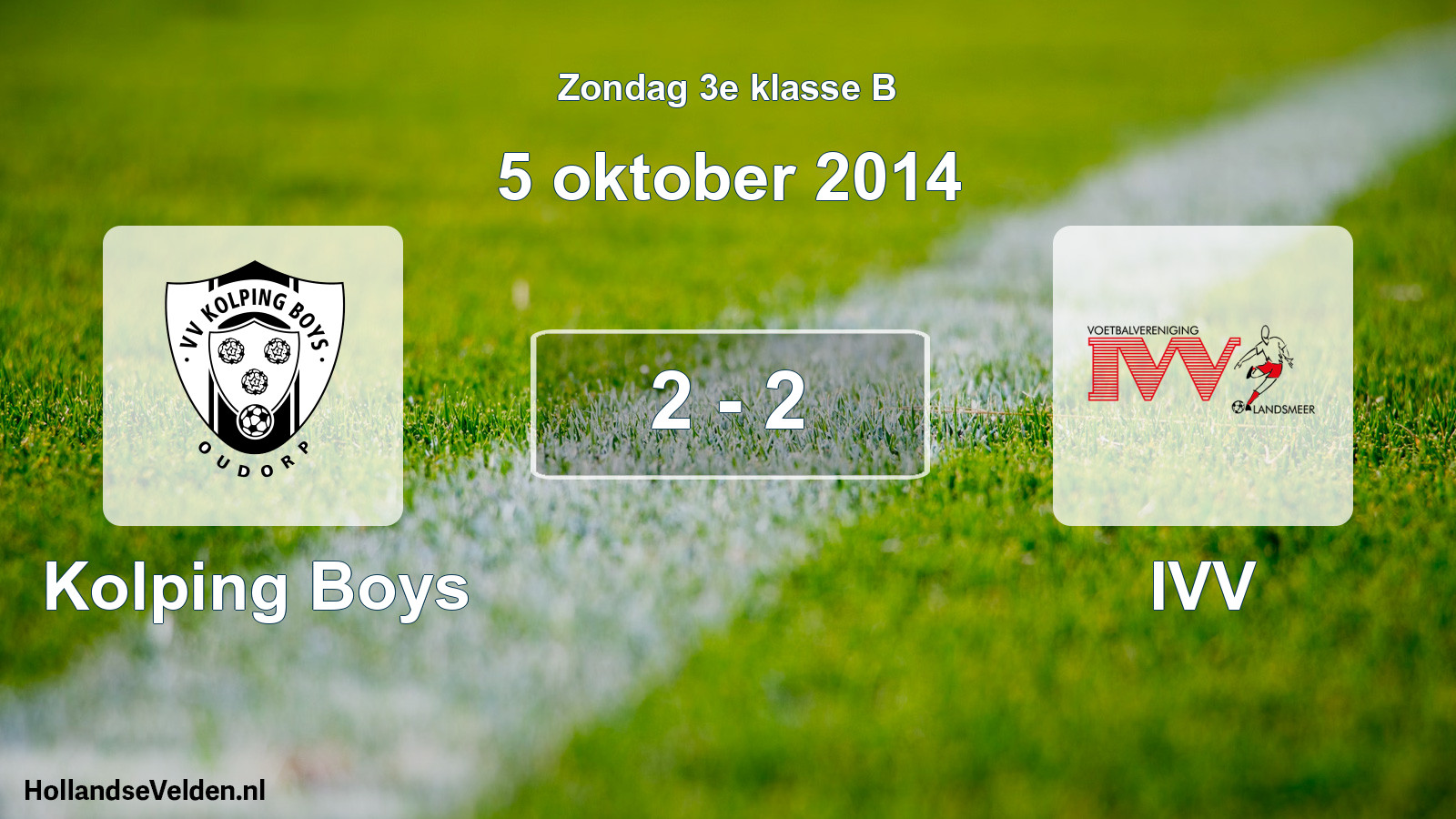 Total number of matches played: Kolping Boys - IVV 2 - 2 (5 October 2014)