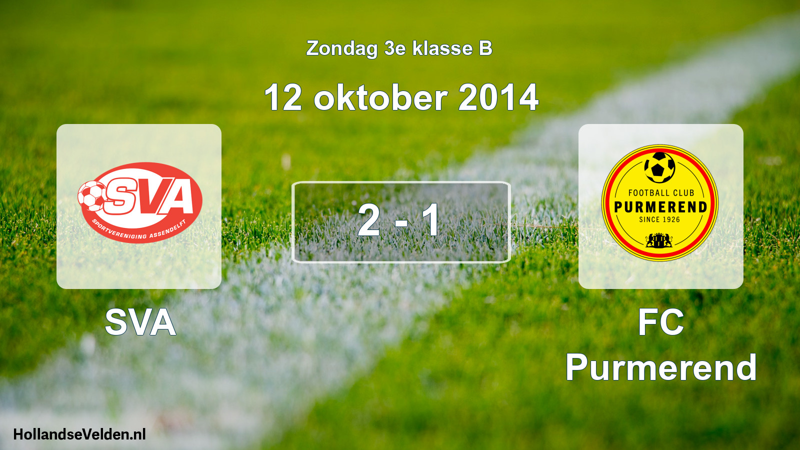 Total number of matches played: SVA - FC Purmerend 2 - 1 (12 October 2014)