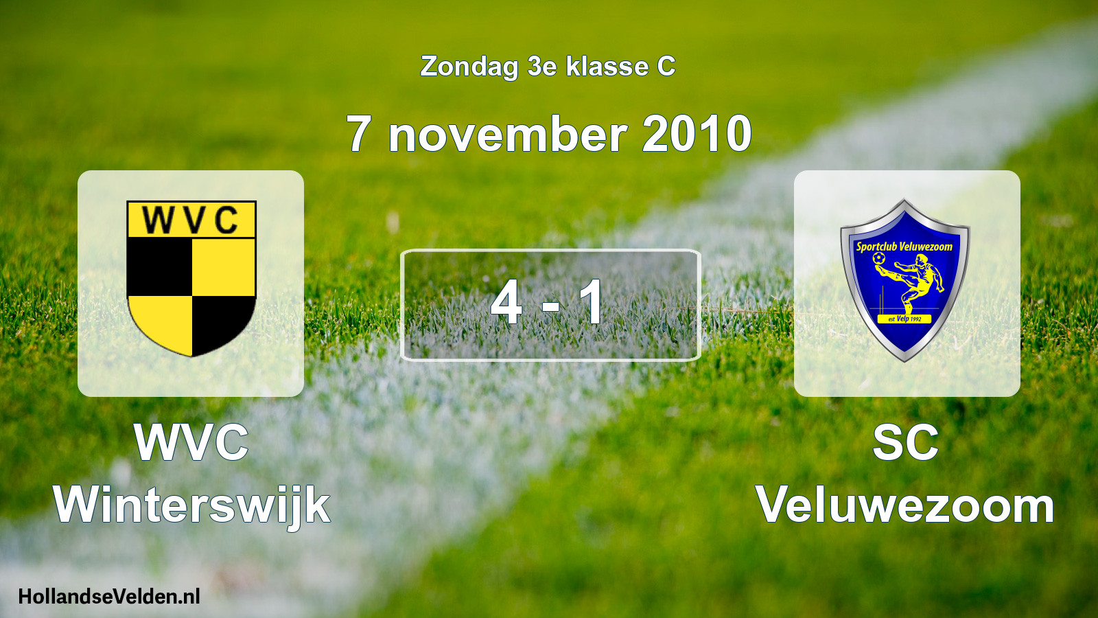 Total number of matches played: WVC Winterswijk - SC Veluwezoom 4 - 1 (7 November 2010)