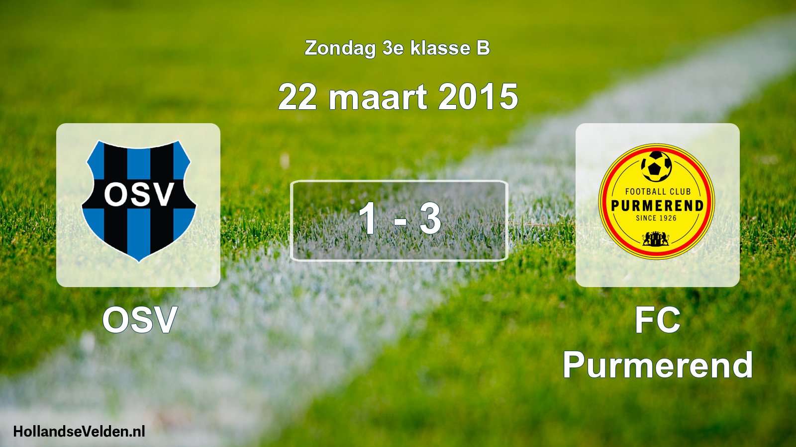 Total number of matches played: OSV - FC Purmerend 1 - 3 (22 March 2015)