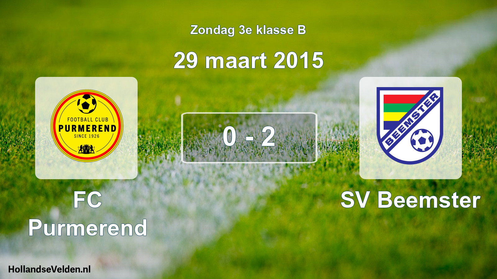 Total number of matches played: FC Purmerend - SV Beemster 0 - 2 (29 March 2015)