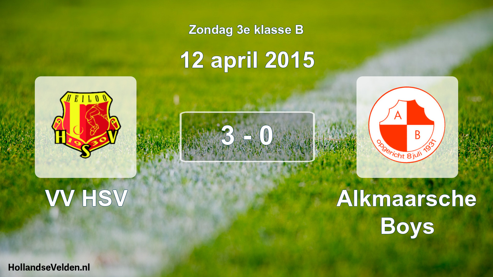 Total number of matches played: VV HSV - Alkmaarsche Boys 3 - 0 (12 April 2015)