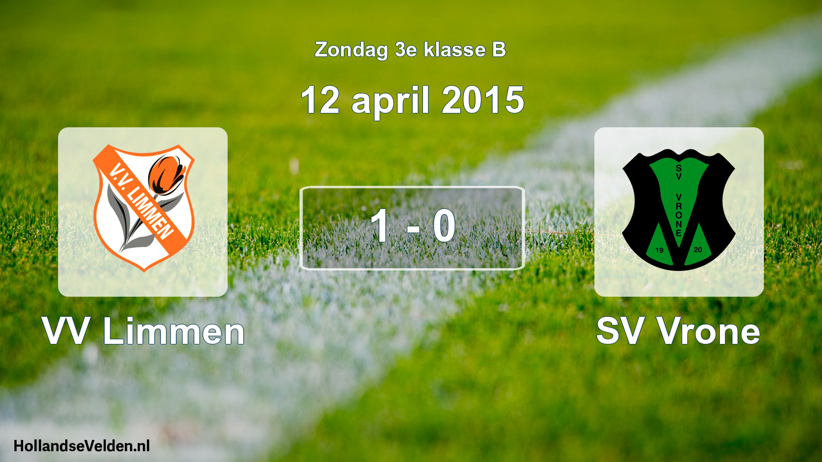 Total number of matches played: VV Limmen - SV Vrone 1 - 0 (12 April 2015)