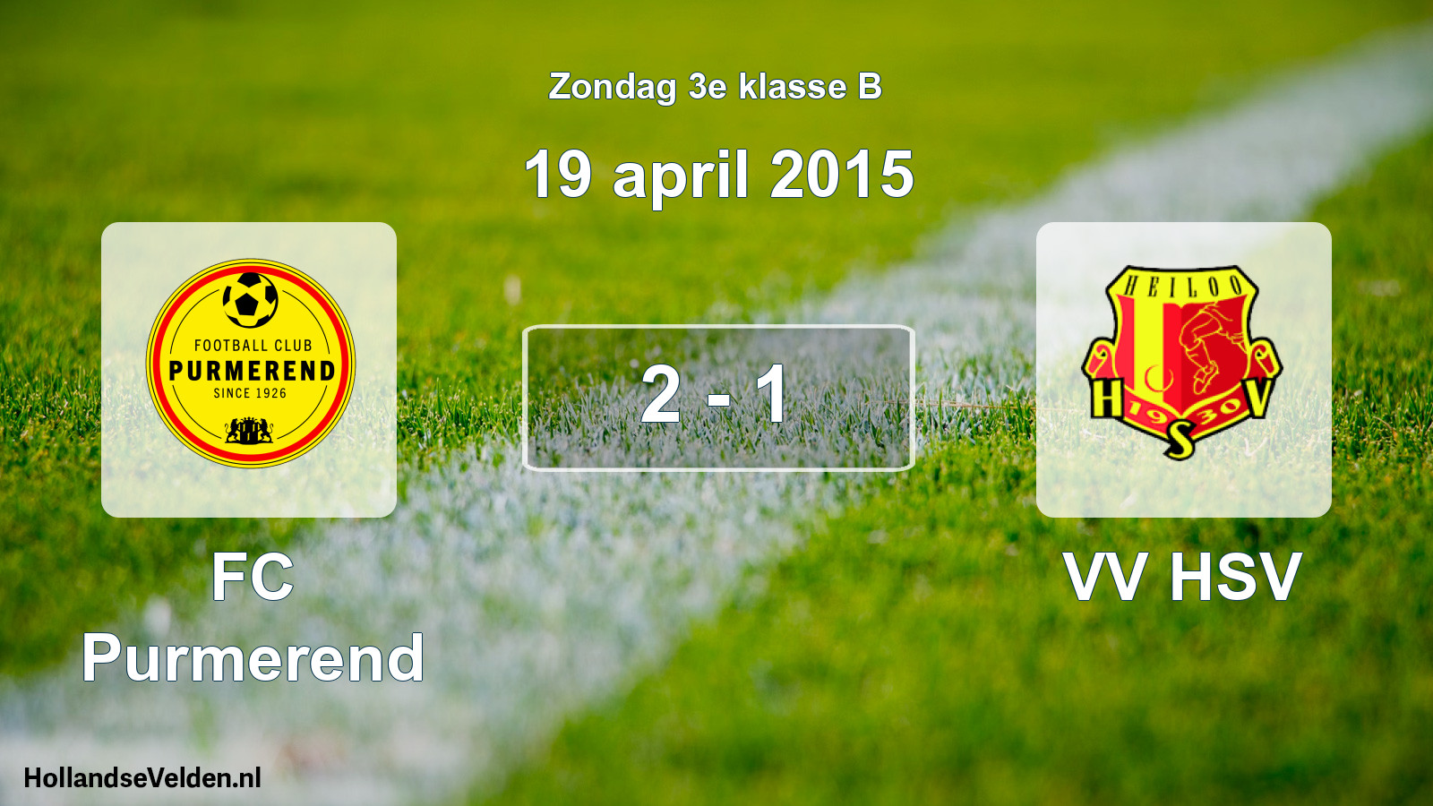 Total number of matches played: FC Purmerend - VV HSV 2 - 1 (19 April 2015)