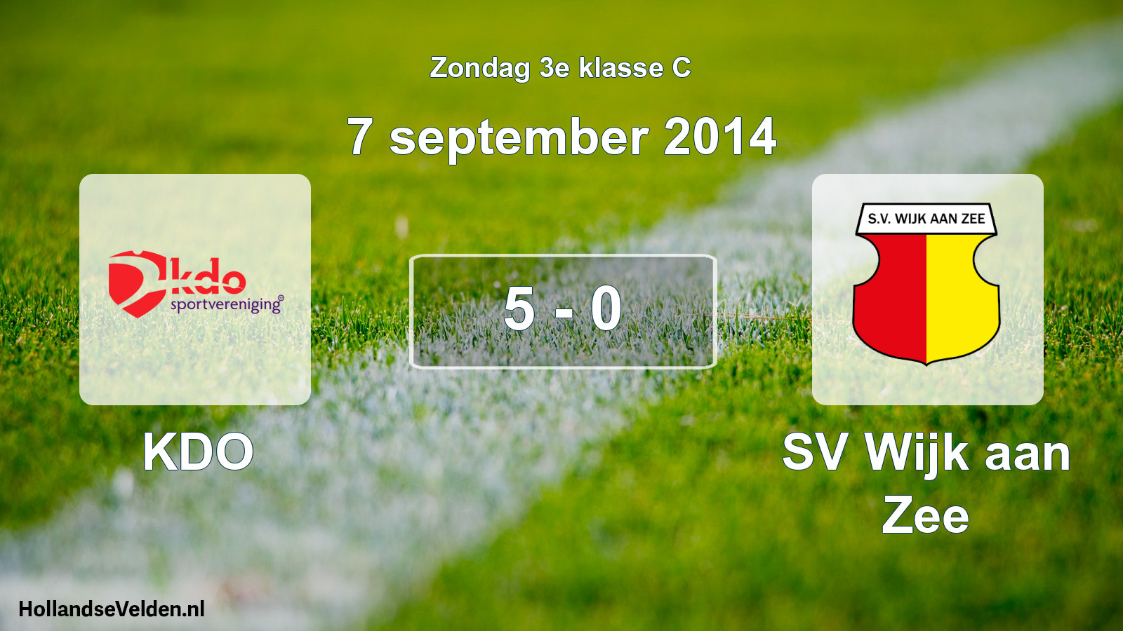 Total number of matches played: KDO - SV Wijk aan Zee 5 - 0 (7 September 2014)