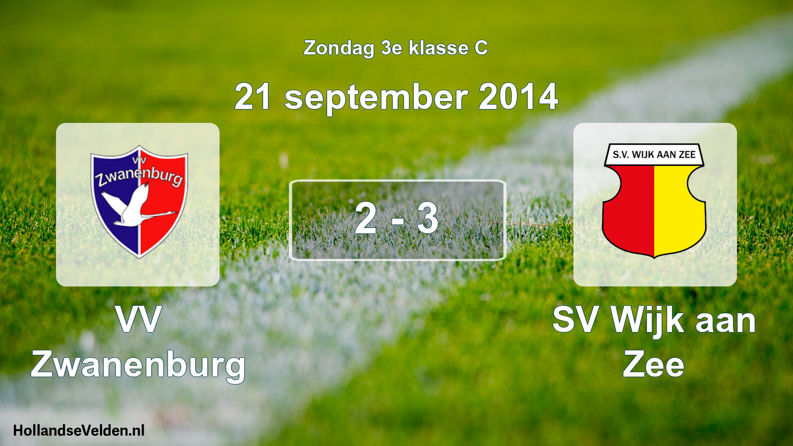 Total number of matches played: VV Zwanenburg - SV Wijk aan Zee 2 - 3 (21 September 2014)