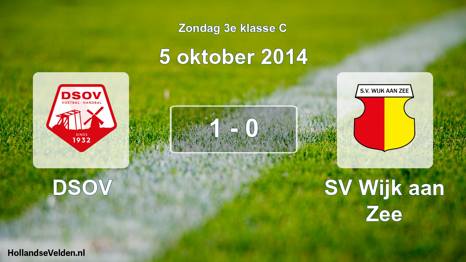 Total number of matches played: DSOV - SV Wijk aan Zee 1 - 0 (5 October 2014)
