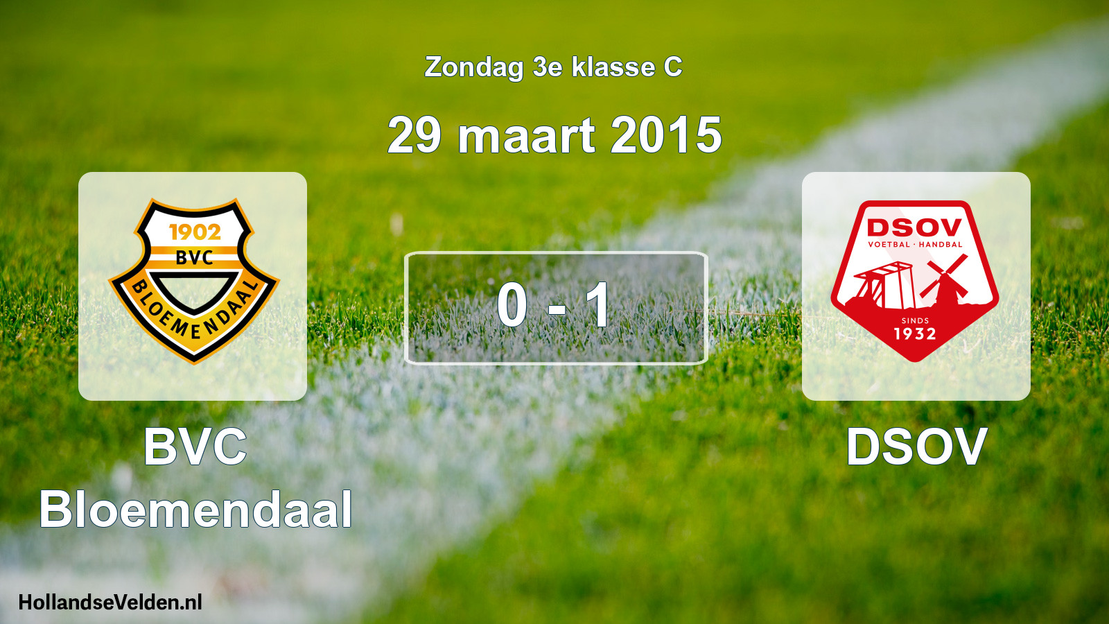Total number of matches played: BVC Bloemendaal - DSOV 0 - 1 (29 March 2015)