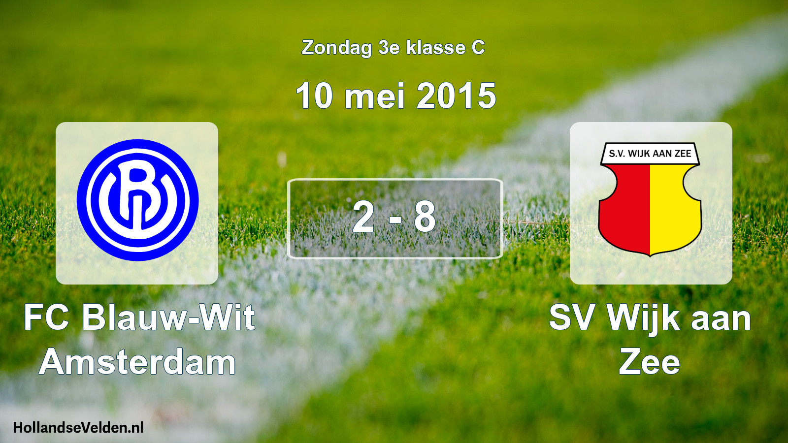 Total number of matches played: FC Blauw-Wit Amsterdam - SV Wijk aan Zee 2 - 8 (10 May 2015)