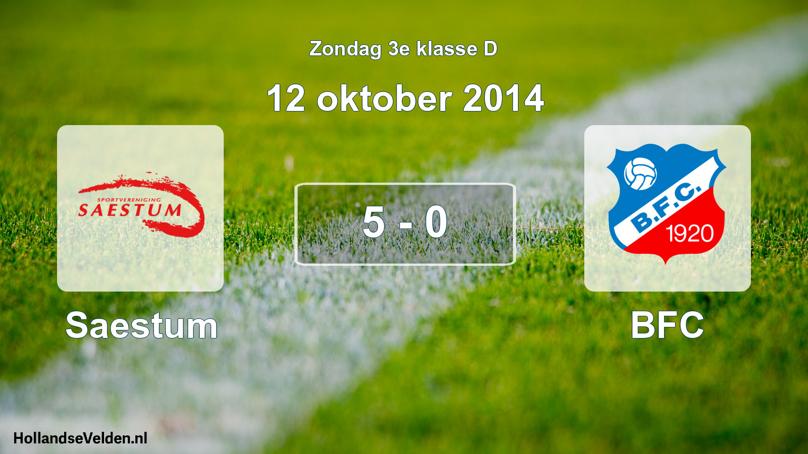 Total number of matches played: Saestum - BFC 5 - 0 (12 October 2014)