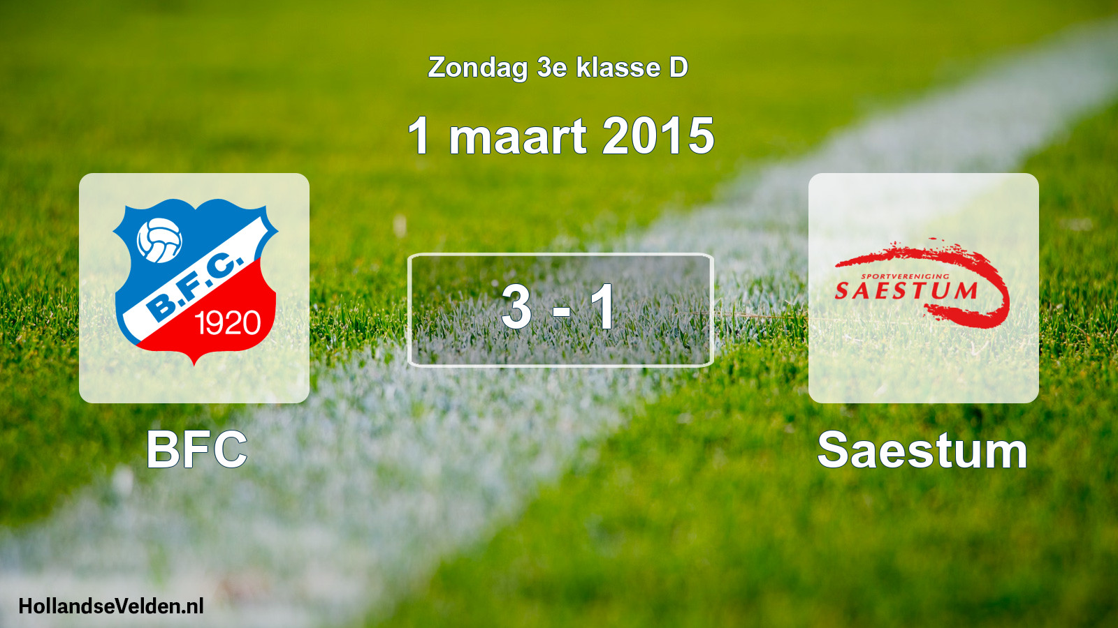 Total number of matches played: BFC - Saestum 3 - 1 (1 March 2015)