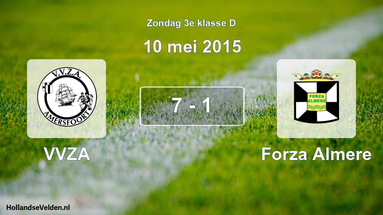 Total number of matches played: VVZA - Forza Almere 7 - 1 (10 May 2015)