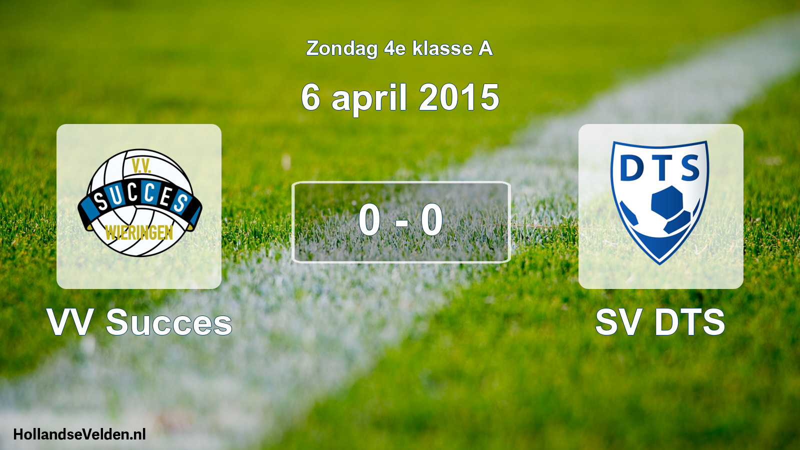 Total number of matches played: VV Succes - SV DTS 0 - 0 (6 April 2015)