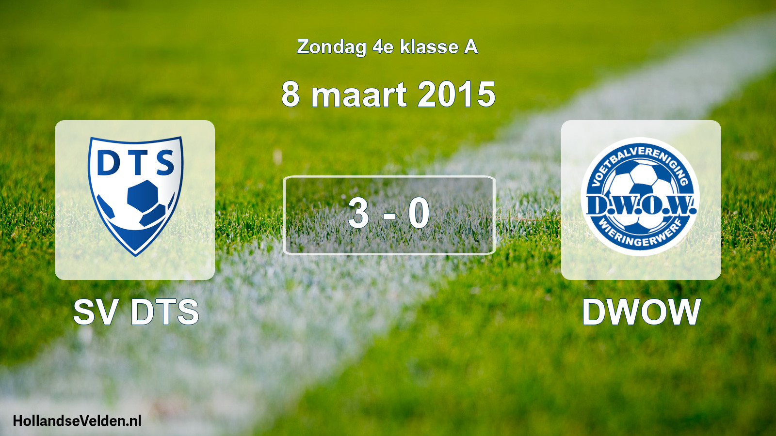 Total number of matches played: SV DTS - DWOW 3 - 0 (8 March 2015)