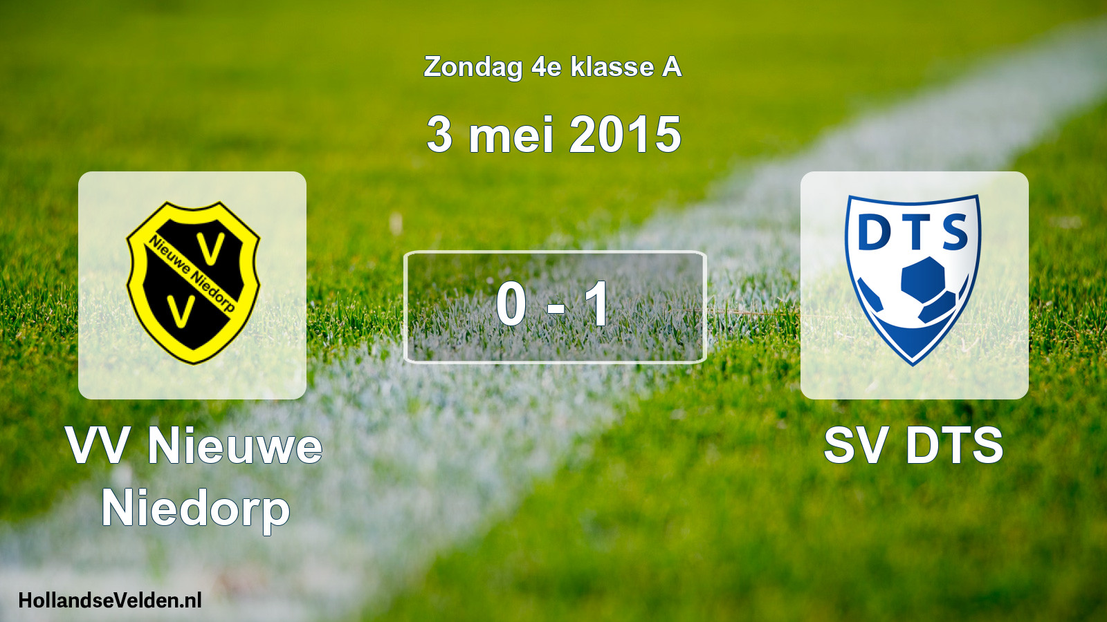 Total number of matches played: VV Nieuwe Niedorp - SV DTS 0 - 1 (3 May 2015)