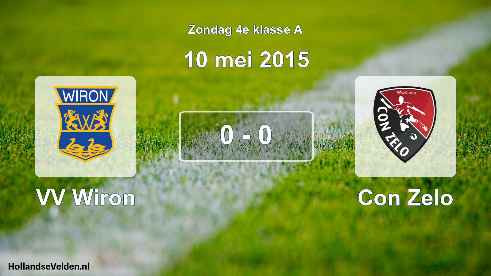 Total number of matches played: VV Wiron - Con Zelo 0 - 0 (10 May 2015)