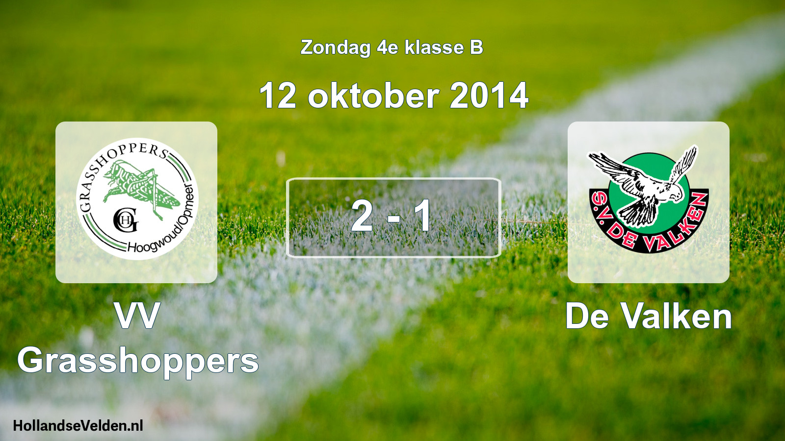 Total number of matches played: VV Grasshoppers - De Valken 2 - 1 (12 October 2014)