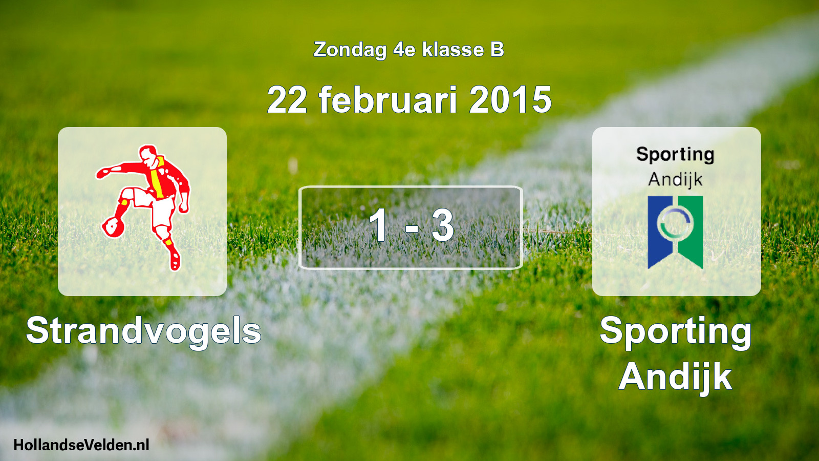 Total number of matches played: Strandvogels - Sporting Andijk 1 - 3 (22 February 2015)