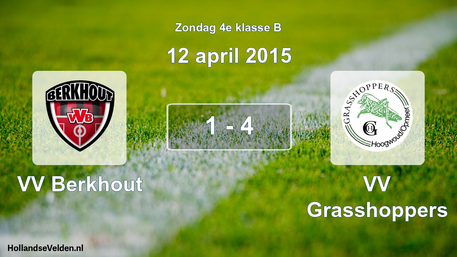 Total number of matches played: VV Berkhout - VV Grasshoppers 1 - 4 (12 April 2015)