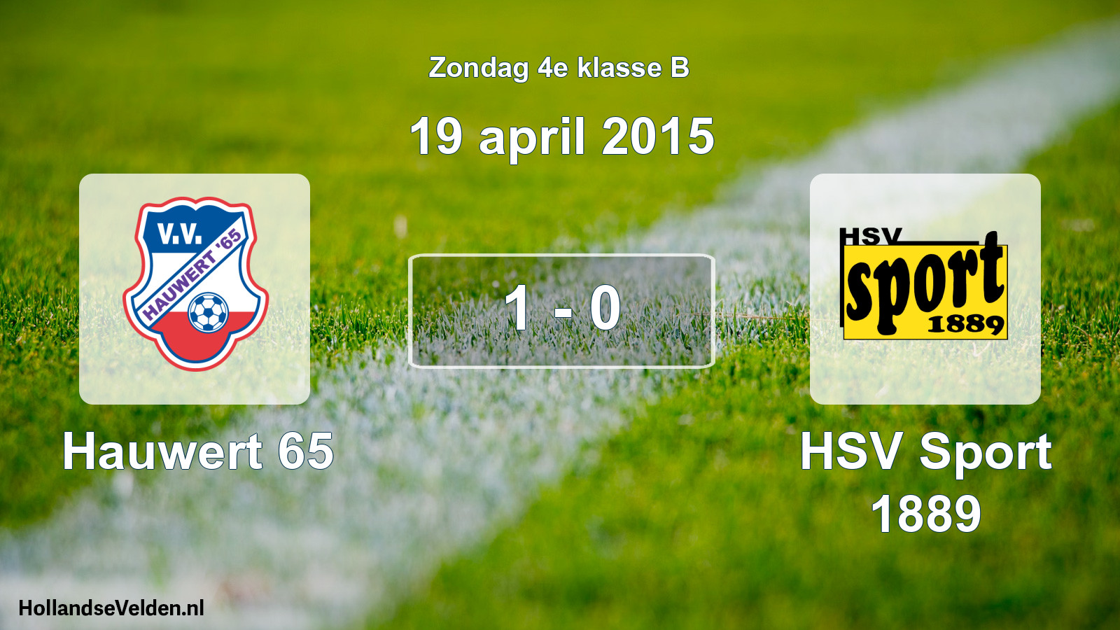 Total number of matches played: Hauwert 65 - HSV Sport 1889 1 - 0 (19 April 2015)