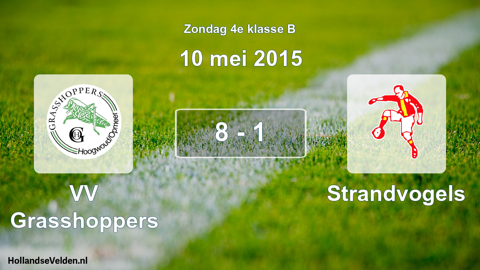 Total number of matches played: VV Grasshoppers - Strandvogels 8 - 1 (10 May 2015)