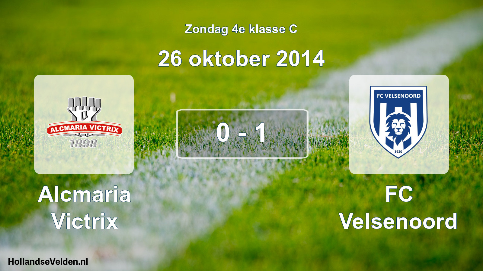 Total number of matches played: Alcmaria Victrix - FC Velsenoord 0 - 1 (26 October 2014)