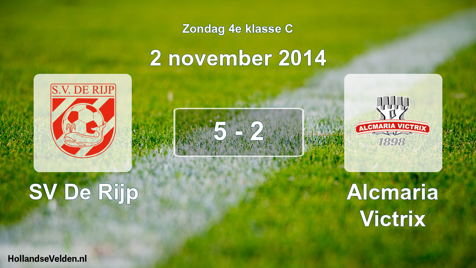 Total number of matches played: SV De Rijp - Alcmaria Victrix 5 - 2 (2 November 2014)