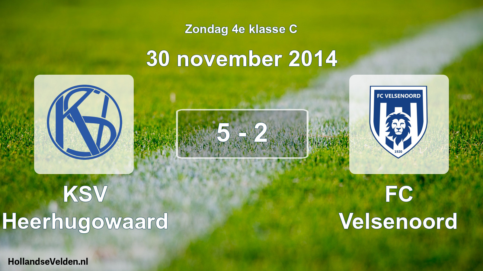 Total number of matches played: KSV Heerhugowaard - FC Velsenoord 5 - 2 (30 November 2014)