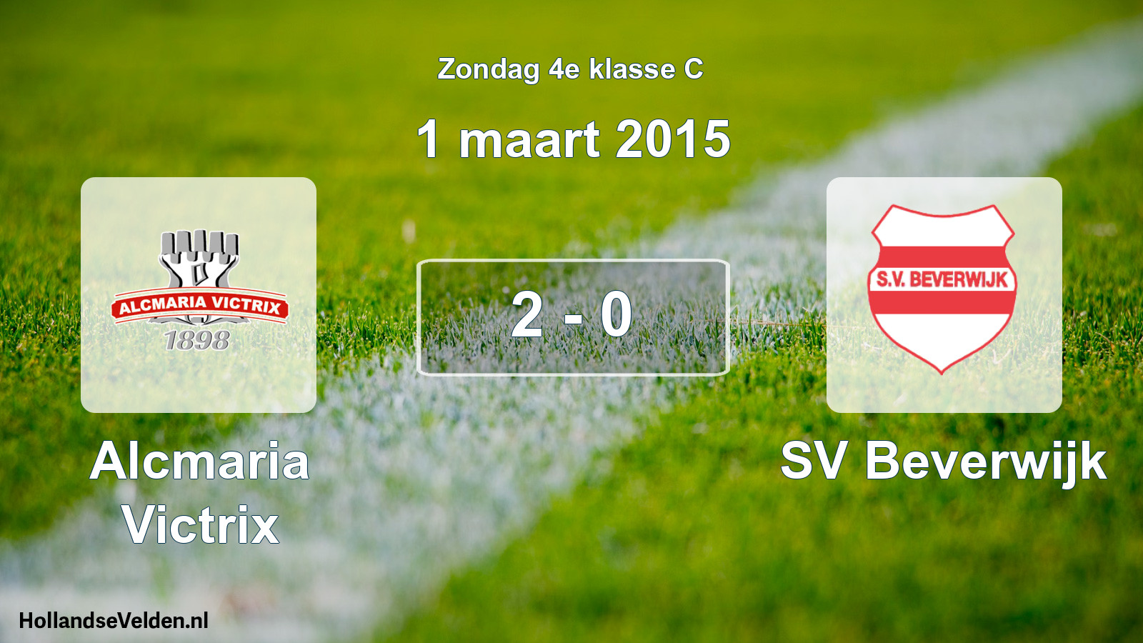 Total number of matches played: Alcmaria Victrix - SV Beverwijk 2 - 0 (1 March 2015)