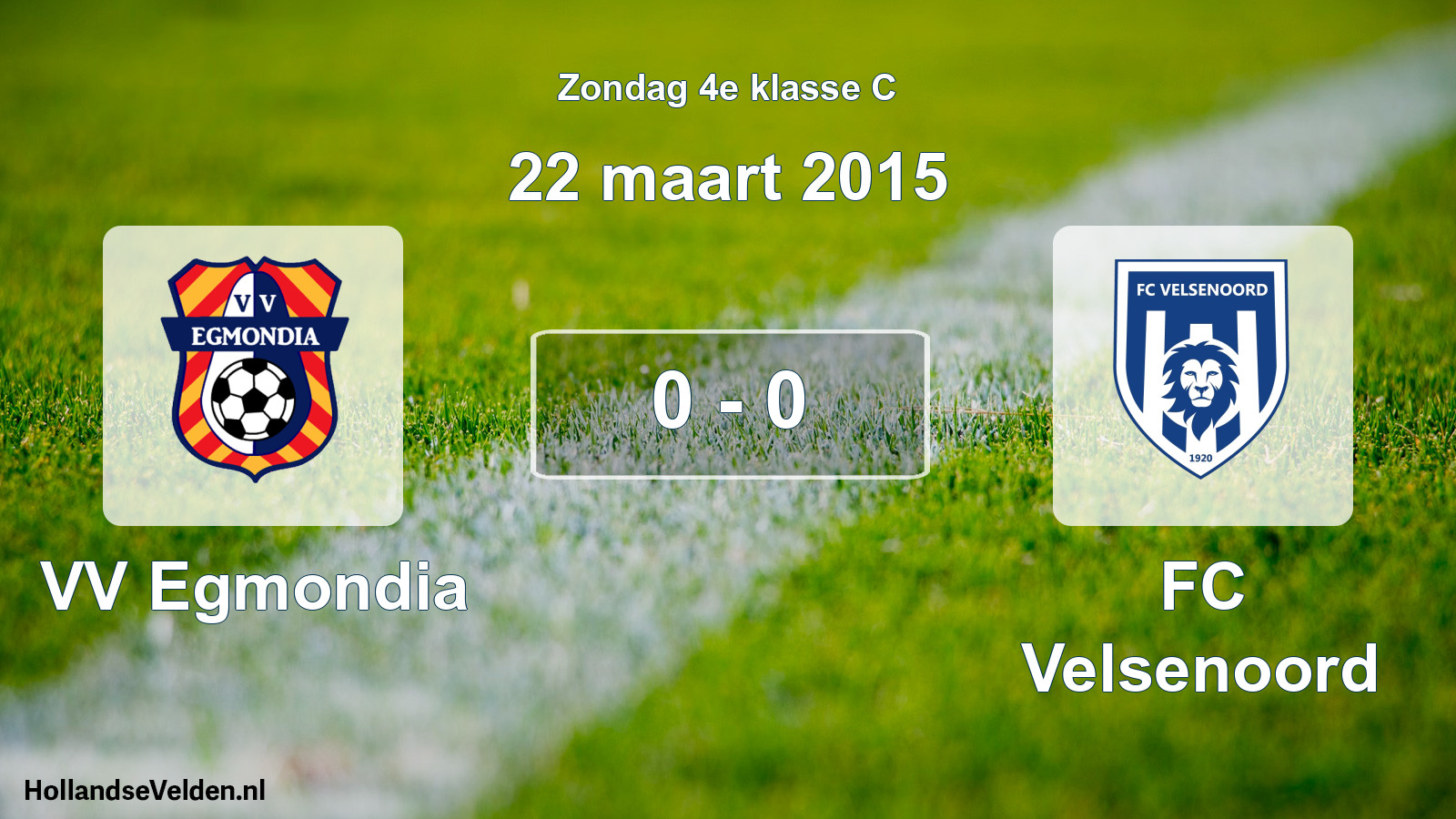 Total number of matches played: VV Egmondia - FC Velsenoord 0 - 0 (22 March 2015)