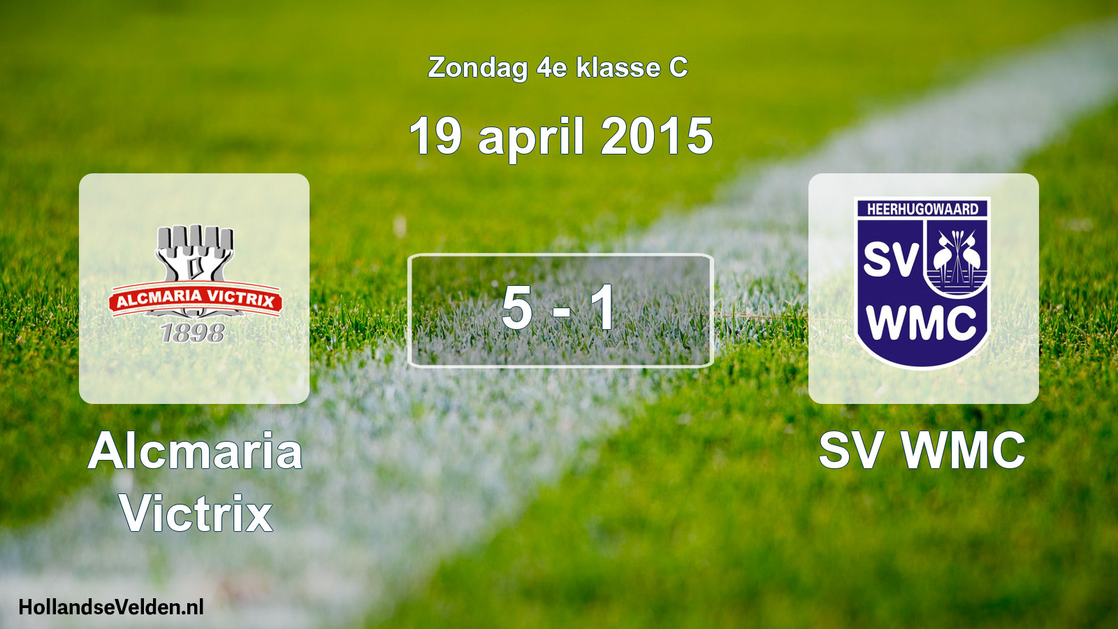 Total number of matches played: Alcmaria Victrix - SV WMC 5 - 1 (19 April 2015)