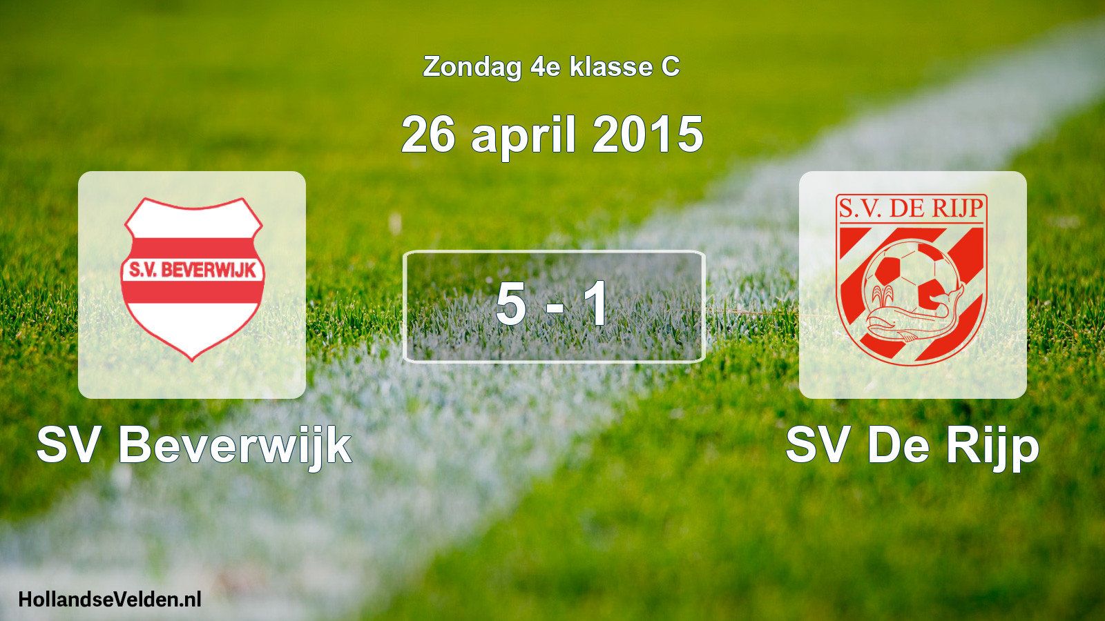 Total number of matches played: SV Beverwijk - SV De Rijp 5 - 1 (26 April 2015)