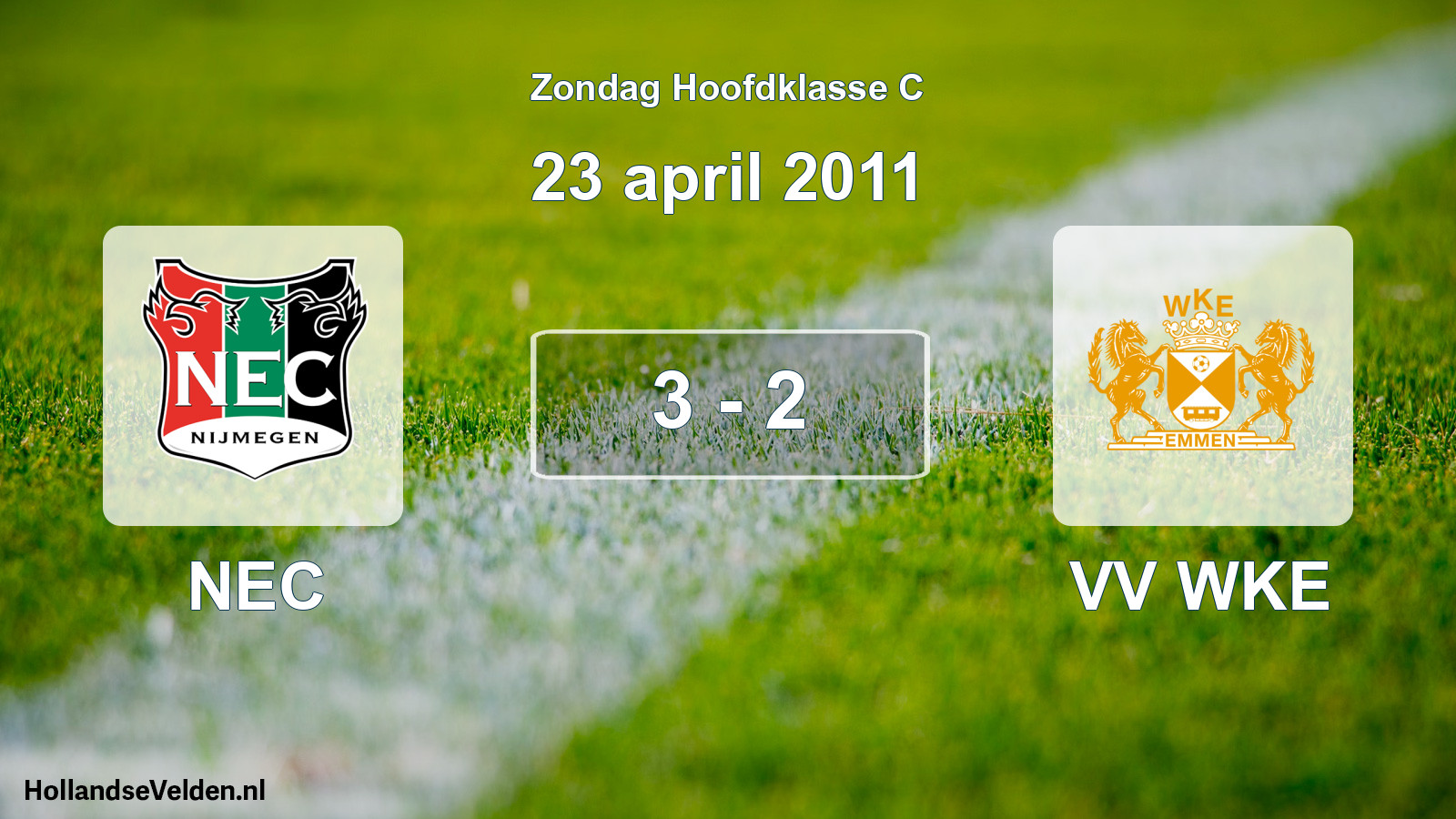 Total number of matches played: NEC - VV WKE 3 - 2 (23 April 2011)