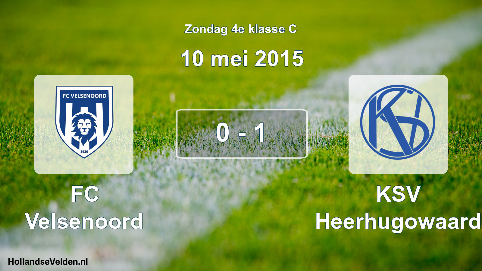 Total number of matches played: FC Velsenoord - KSV Heerhugowaard 0 - 1 (10 May 2015)