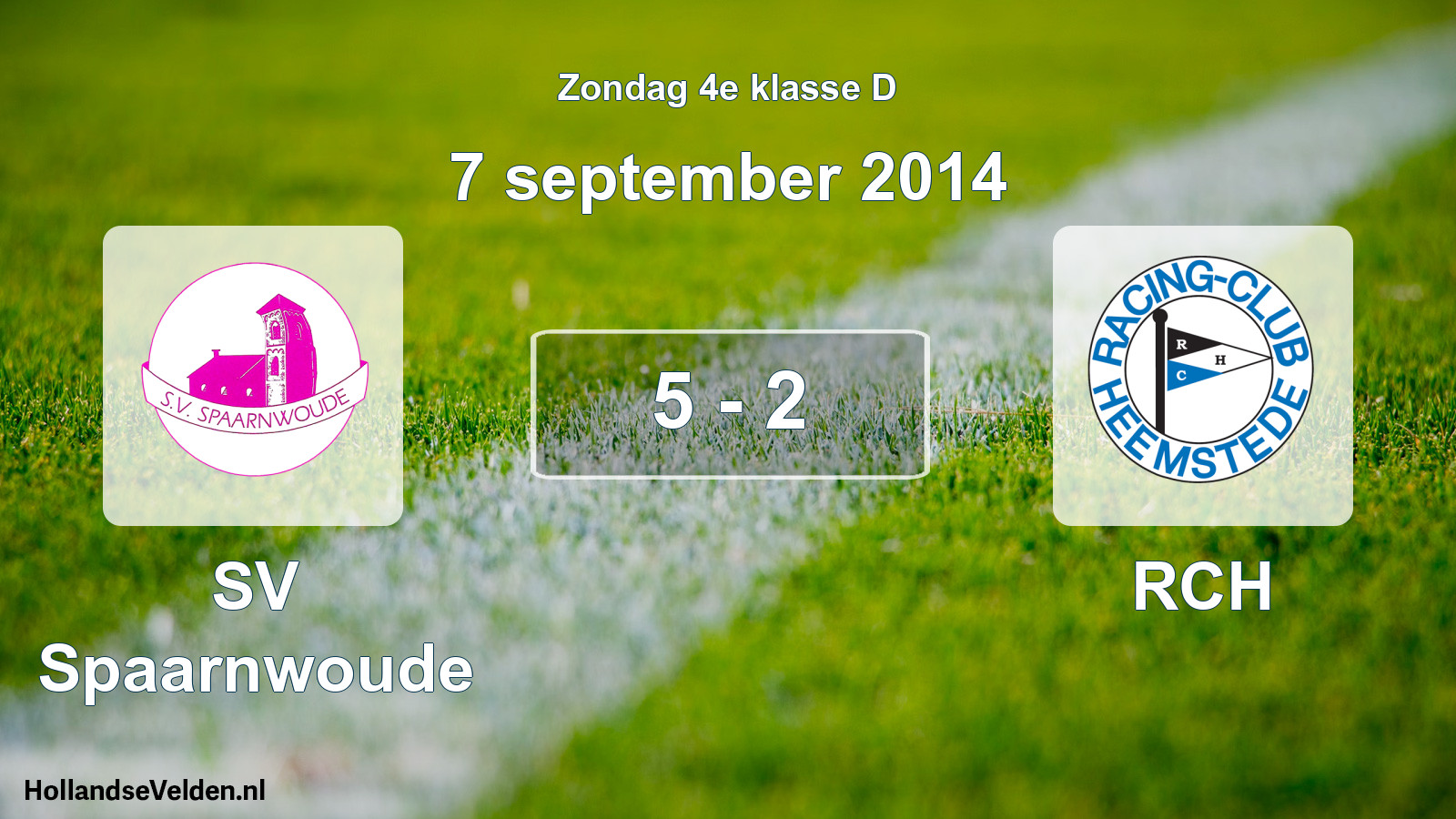 Total number of matches played: SV Spaarnwoude - RCH 5 - 2 (7 September 2014)
