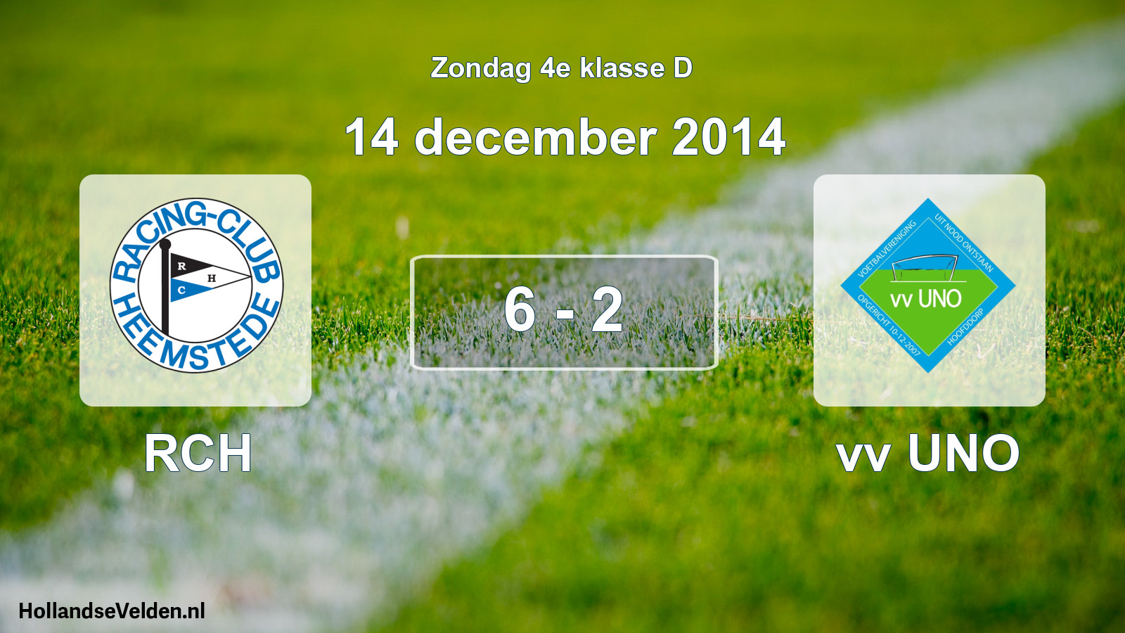 Total number of matches played: RCH - vv UNO 6 - 2 (14 December 2014)