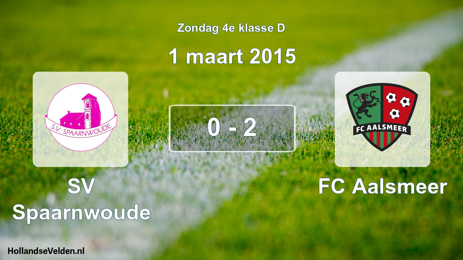 Total number of matches played: SV Spaarnwoude - FC Aalsmeer 0 - 2 (1 March 2015)